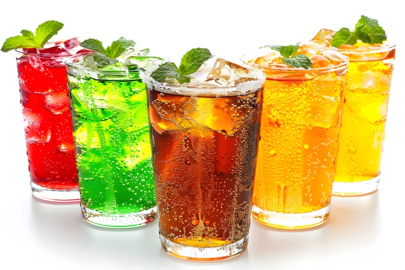 Olika typer av drickor i glas